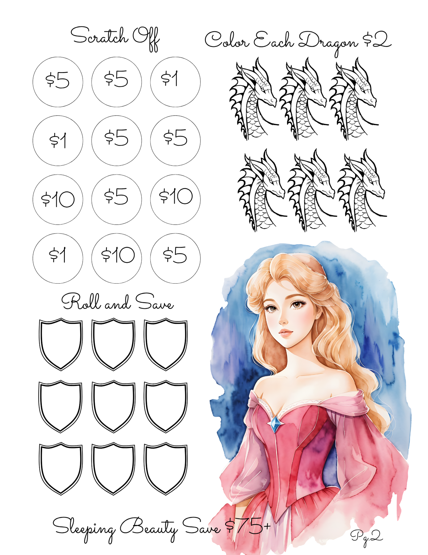 Once Upon a savings Printable