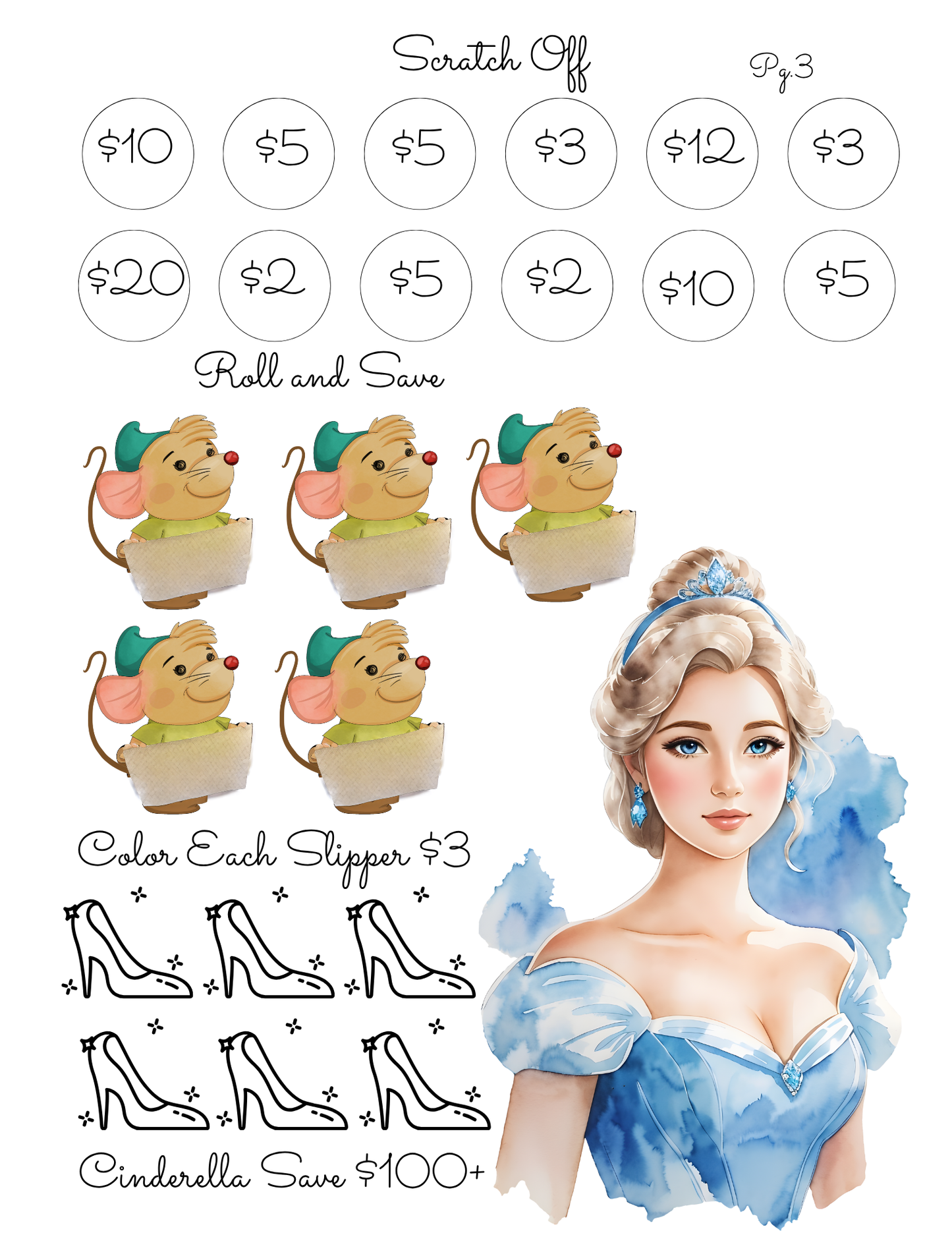Once Upon a savings Printable