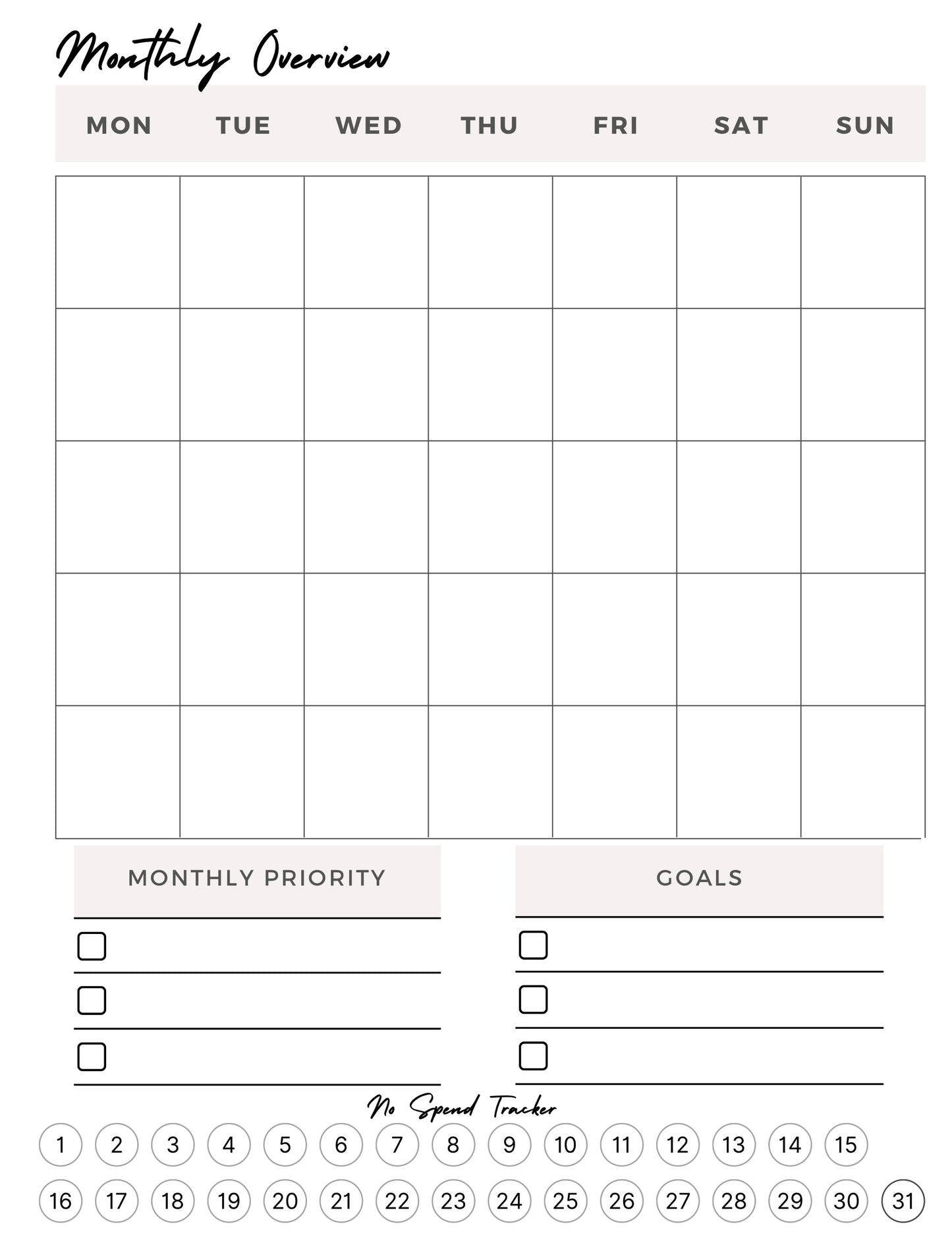 Budget by paycheck Printout